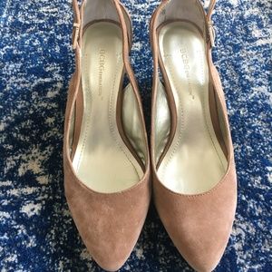 BCBG Suede Wedge Heels